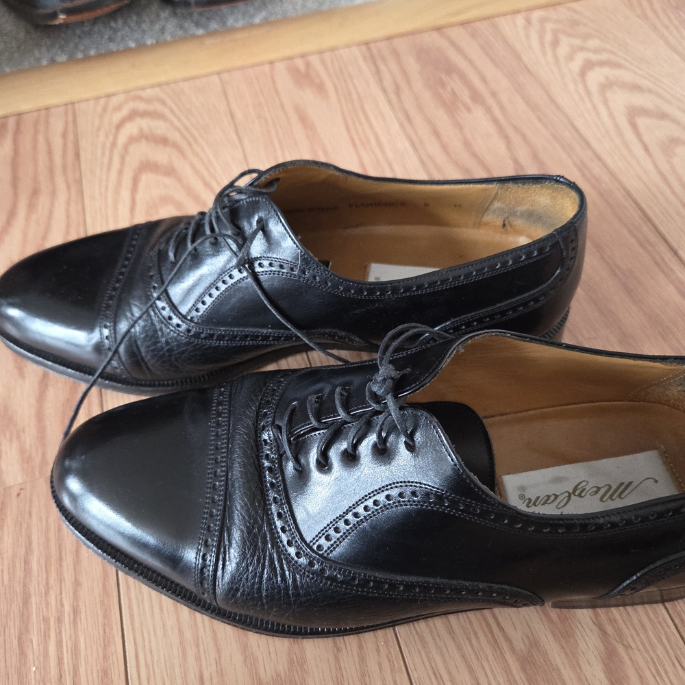 MEZLAN Classic Black Leather Men's Oxford Dress Shoes